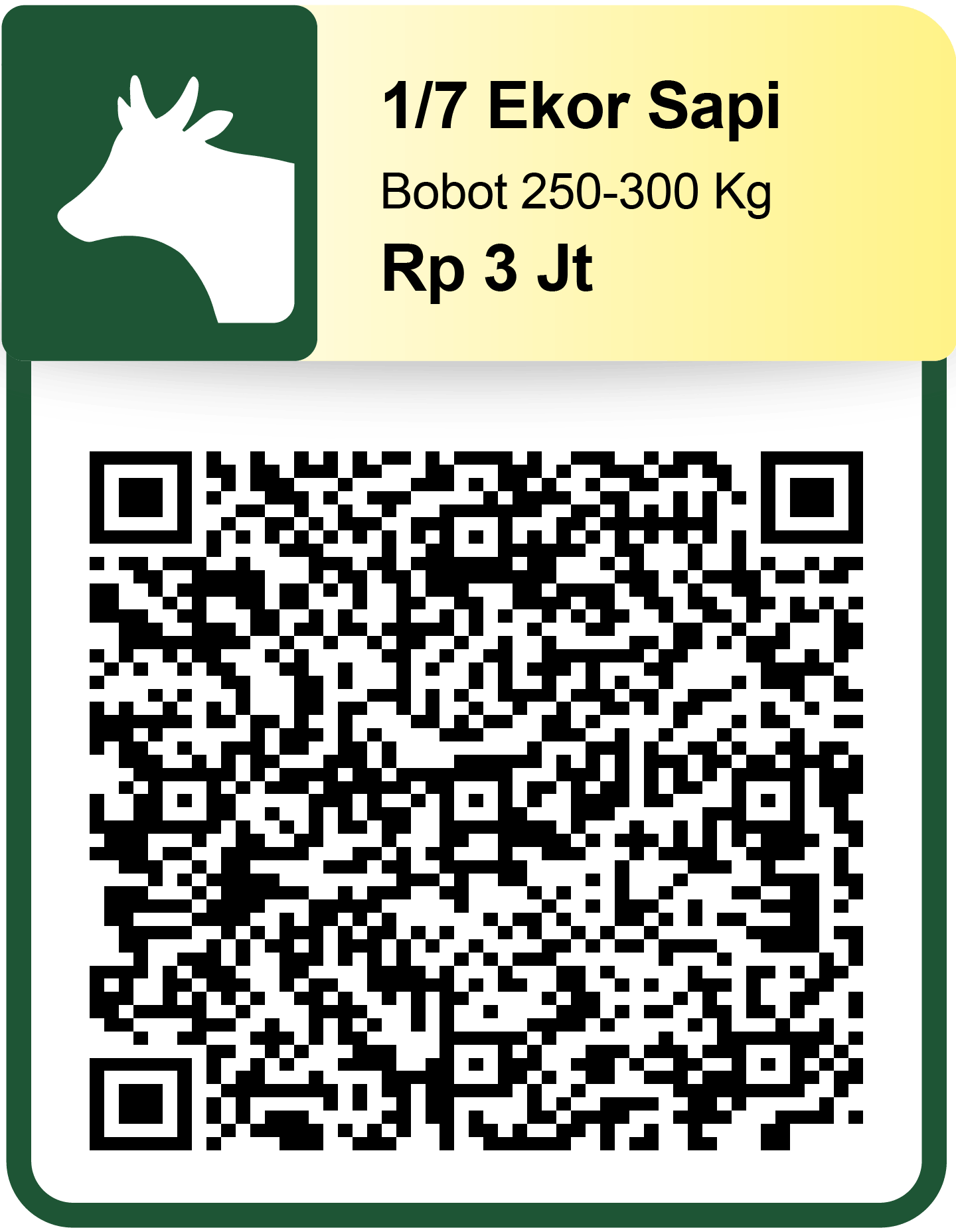 QRIS Kurban Sepertujuh Sapi